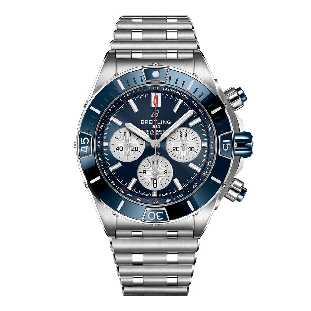 Super Chronomat B01 44 SS TF 1:1 Best Edition Blue Dial on SS Bracelet A7750