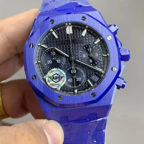 Royal Oak Chrono 26240 Blue Ceramic APSF 1:1 Best Edition Blue Dial On Blue Ceramic Bracelet SA4401 Super Clone