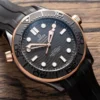 Seamaster Diver 300M Black Ceramic Bezel RG ORF 1:1 Best Edition Black Dial On Black Rubber Strap OR8806 - Image 5