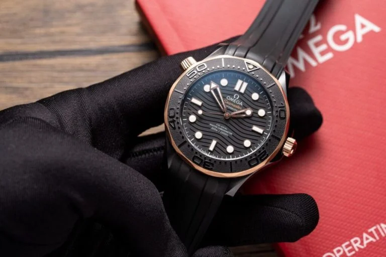 Seamaster Diver 300M Black Ceramic Bezel RG ORF 1:1 Best Edition Black Dial On Black Rubber Strap OR8806