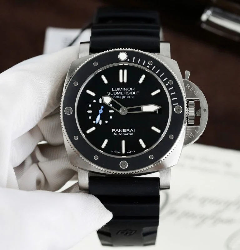 PAM1389 Titanium Lite VSF 1:1 Best Edition Black Dial on Black Rubber Strap P.9010 Clone