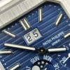 Cubitus 5822 SS OMEF 1:1 Best Edition Sunburst Blue Dial On Blue Fabric Patter Strap Super Clone PP240 Movement - Image 4
