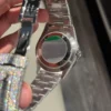 Rolex Sky-Dweller Silver Dial Super Clone Watch with Full Moissanite Diamonds Custom 42mm - Image 6