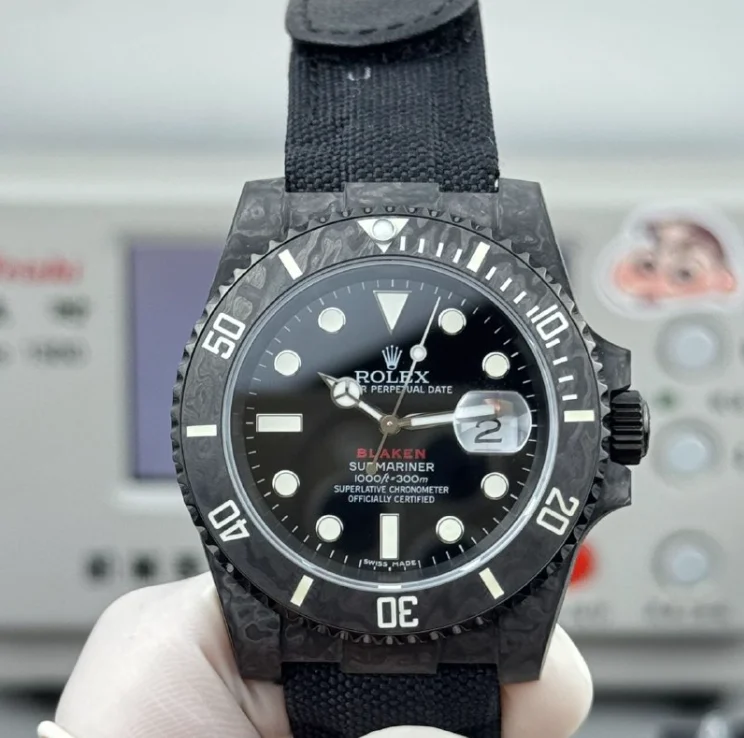 PPM Factory Single Red Blaken Rolex Submariner
