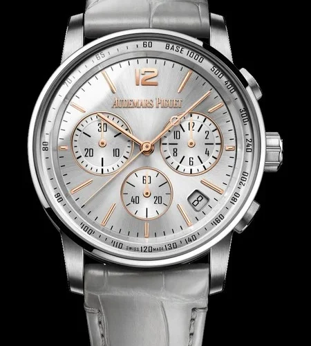 Code 11.59 Chrono 26393 SS APSF 1:1 Best Edition Silver Dial On Gray Leather Strap Super Clone SA4401