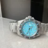 Rolex Submariner Sandblasted DIWF Best Edition Carbon Bezel Tiffany Blue Dial Dial on SS Bracelet VR3135 - Image 4