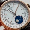 Rolex Cellini Moonphase 50535 RG White Dial on Leather Strap KZF Asia 3195 Mod Super Clone - Image 3