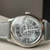Patek Philippe Calatrava 6007A-001 SS ZF 1:1 Best Edition Grey Dial on Grey Leather Strap A324CS - Image 2