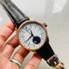Rolex Cellini Moonphase 50535 RG White Dial on Leather Strap KZF Asia 3195 Mod Super Clone