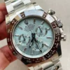 Rolex Daytona 116506 Brown Ceramic BTF 1:1 Best Edition Ice Blue Dial Crystal Marker on SS Bracelet SA4130 V2 - Image 2