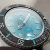 Rolex Submariner Sandblasted DIWF Best Edition Carbon Bezel Tiffany Blue Dial Dial on SS Bracelet VR3135 - Image 5