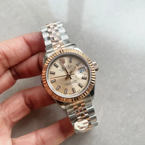 Rolex Datejust 28mm 904L RG/SS Champagne Dial on RG/SS Jubliee Bracelet A2671 Super Clone
