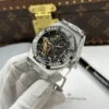 Audemars Piguet Royal Oak Openworked Frosted 15412 Skeleton Dial Bezel Stone Baguette 41mm Super Clone - Image 3