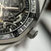 Audemars Piguet Royal Oak Openworked Frosted 15412 Skeleton Dial Bezel Stone Baguette 41mm Super Clone - Image 7