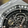 Audemars Piguet Royal Oak Openworked Frosted 15412 Skeleton Dial Bezel Stone Baguette 41mm Super Clone - Image 6