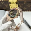 Audemars Piguet Royal Oak Openworked Frosted 15412 Case Rose Gold Bezel Stone Baguette 41mm Super Clone - Image 3
