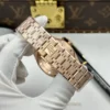 Audemars Piguet Royal Oak Openworked Frosted 15412 Case Rose Gold Bezel Stone Baguette 41mm Super Clone - Image 8