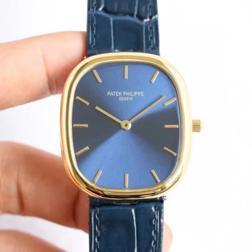 Patek Philippe Ellipse 5738R Imitation Watche Blue Dial Leather Strap 34x39mm