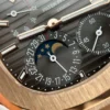 Patek Philippe Nautilus 5712R Gray Dial Leather Strap Engraving Machine 40mm - Image 5