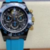Rolex Daytona By Blaken Skeleton Dial Rubber Strap Cyan 40mm