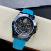 Rolex Daytona By Blaken Skeleton Dial Rubber Strap Cyan 40mm - Image 5