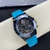 Rolex Daytona By Blaken Skeleton Dial Rubber Strap Cyan 40mm - Image 4