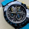 Rolex Daytona By Blaken Skeleton Dial Rubber Strap Cyan 40mm - Image 3
