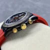 Rolex Daytona By Blaken Imitation Watch Skeleton Dial Rubber Strap Red 40mm - Image 6