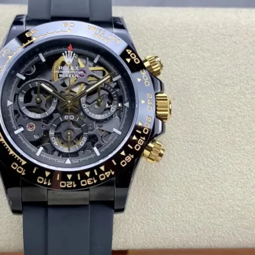 Rolex Daytona By Blaken Skeleton Dial Rubber Strap 40mm Black