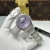 Rolex Daytona Mother Of Pearl Purple Dial Bezel Stone CZ 40mm - Image 5