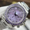Rolex Daytona Mother Of Pearl Purple Dial Bezel Stone CZ 40mm - Image 4