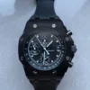 Royal Oak Offshore Chronograph CER Black Dial on Rubber Strap APF A3126 Mod