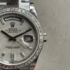 Day-Date 40mm 228349 SS Diam Bezel Meteorite Dial Diamond SS President Bracelet GSF A2836 Mod