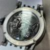 Excalibur Titanium Bezel BBR Best Edition Titanium Skeleton Dial on white rubber Strap A2136 Tourbillon V4 - Image 9