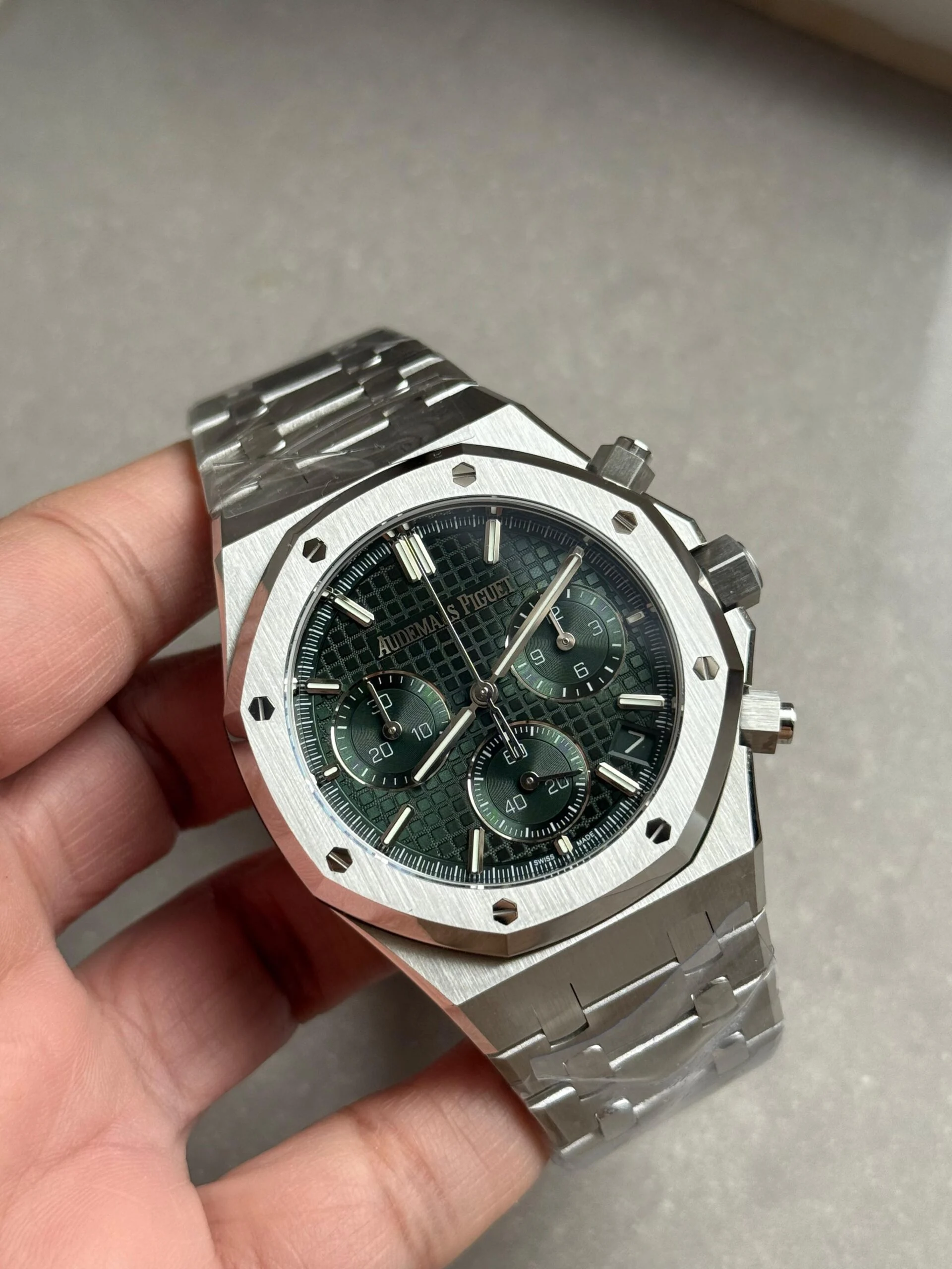 Royal Oak Chrono 26240 SS DDF 1:1 Best Edition Green Dial on SS Bracelet DD4401