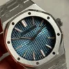 Royal Oak 41mm 15510 BC SS ZF 1:1 Best Edition Ice Blue Textured Dial on SS Bracelet SA4302 V3 - Image 2