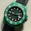 Submariner DIW Green Carbon VSF 1:1 Best Edition Black Dial on Black Nylon Strap VS3135 - Image 5
