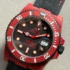 Submariner DIW Red Carbon VSF 1:1 Best Edition Black Dial on Black Nylon Strap VS3135 - Image 5
