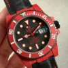 Submariner DIW Red Carbon VSF 1:1 Best Edition Black Dial on Black Nylon Strap VS3135 - Image 2