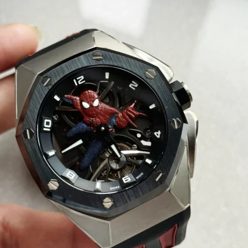 Royal Oak Concept Tourbillon “Spider-Man” QPF Best Edition on Rubber Strap