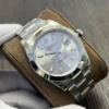 Rolex Oyster Perpetual Datejust 41 mm watch with a silver index dial, smooth stainless steel bezel, and Oyster bracelet - Image 6