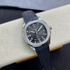 Patek Philippe Aquanaut 5165A-001 stainless steel watch with black embossed dial and a black composite strap 38mm