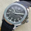 Patek Philippe Aquanaut 5165A-001 stainless steel watch with black embossed dial and a black composite strap 38mm - Image 3
