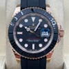 Yacht-Master 126655 SCF 1:1 Best Edition 3D Black Ceramic Bezel on Black Rubber Strap DD3235