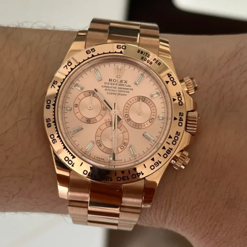 Daytona 116505 904L RG VF 1:1 Best Edition Pink Crystal Dial On 904L RG Bracelet DD4130