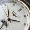 Longines Master Collection Moonphase White Dial Leather Strap 40mm Super Clone - Image 6