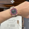 Patek Philippe Nautilus 5723 Gray Dial Bezel Stone CZ Pink Baguette 40mm - Image 4
