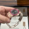 Patek Philippe Nautilus 5723 Gray Dial Bezel Stone CZ Pink Baguette 40mm - Image 3
