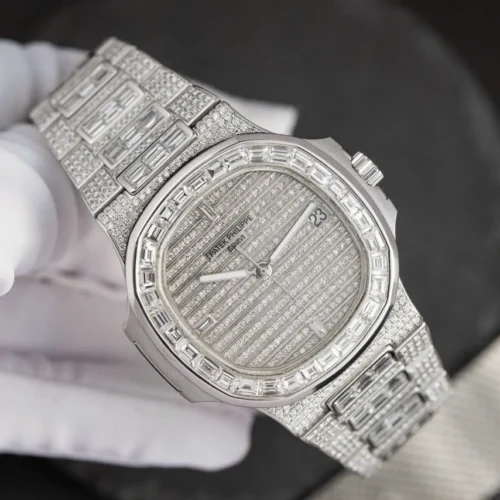 Patek Philippe Nautilus 5719 Full Diamonds Baguette 40mm Super Clone
