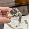 Patek Philippe Nautilus 5723 Brown Dial Bezel Stone CZ Baguette 40mm - Image 3